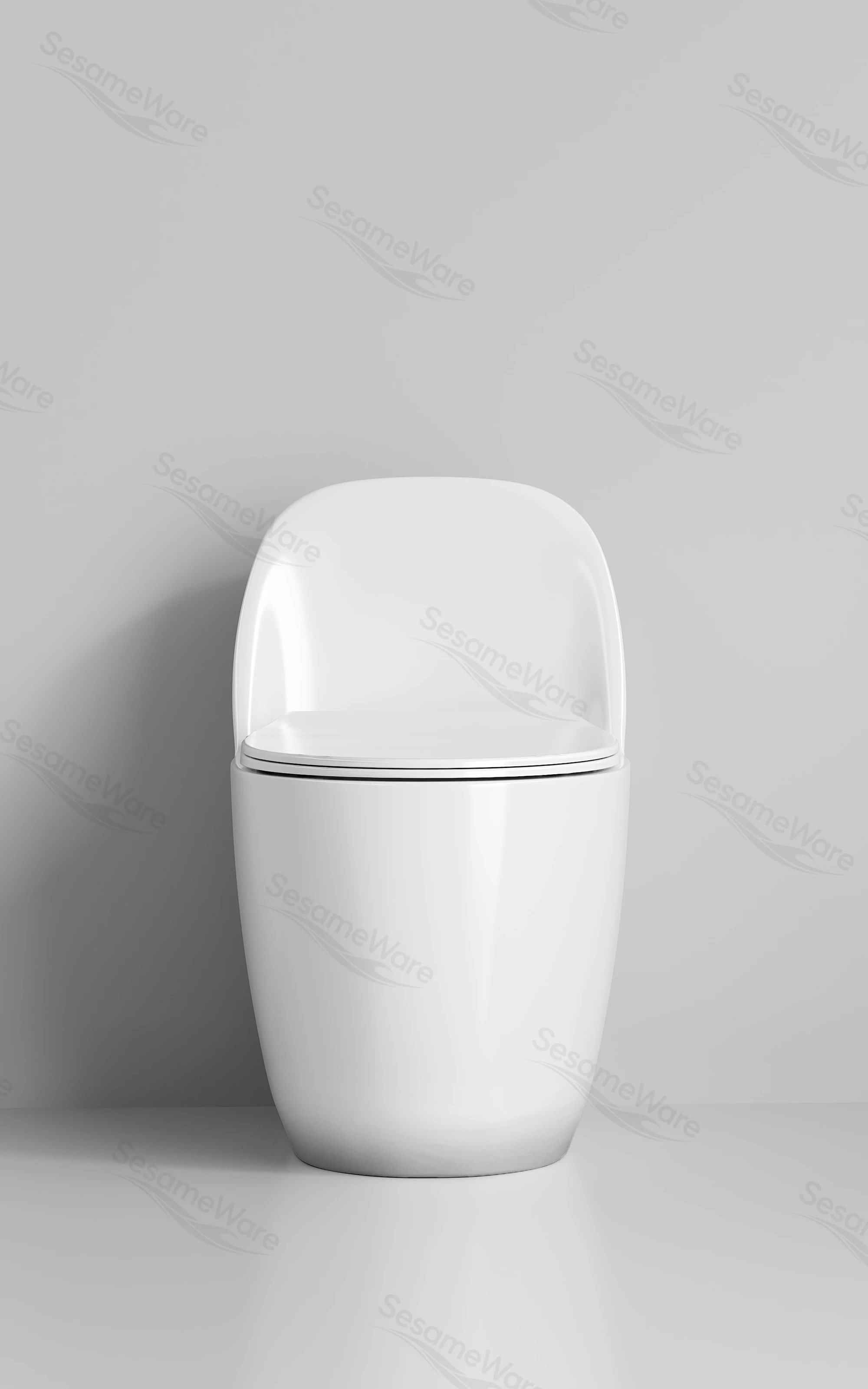 T1020-S siphonic one-piece toilet side view — ceramic toilet factory export