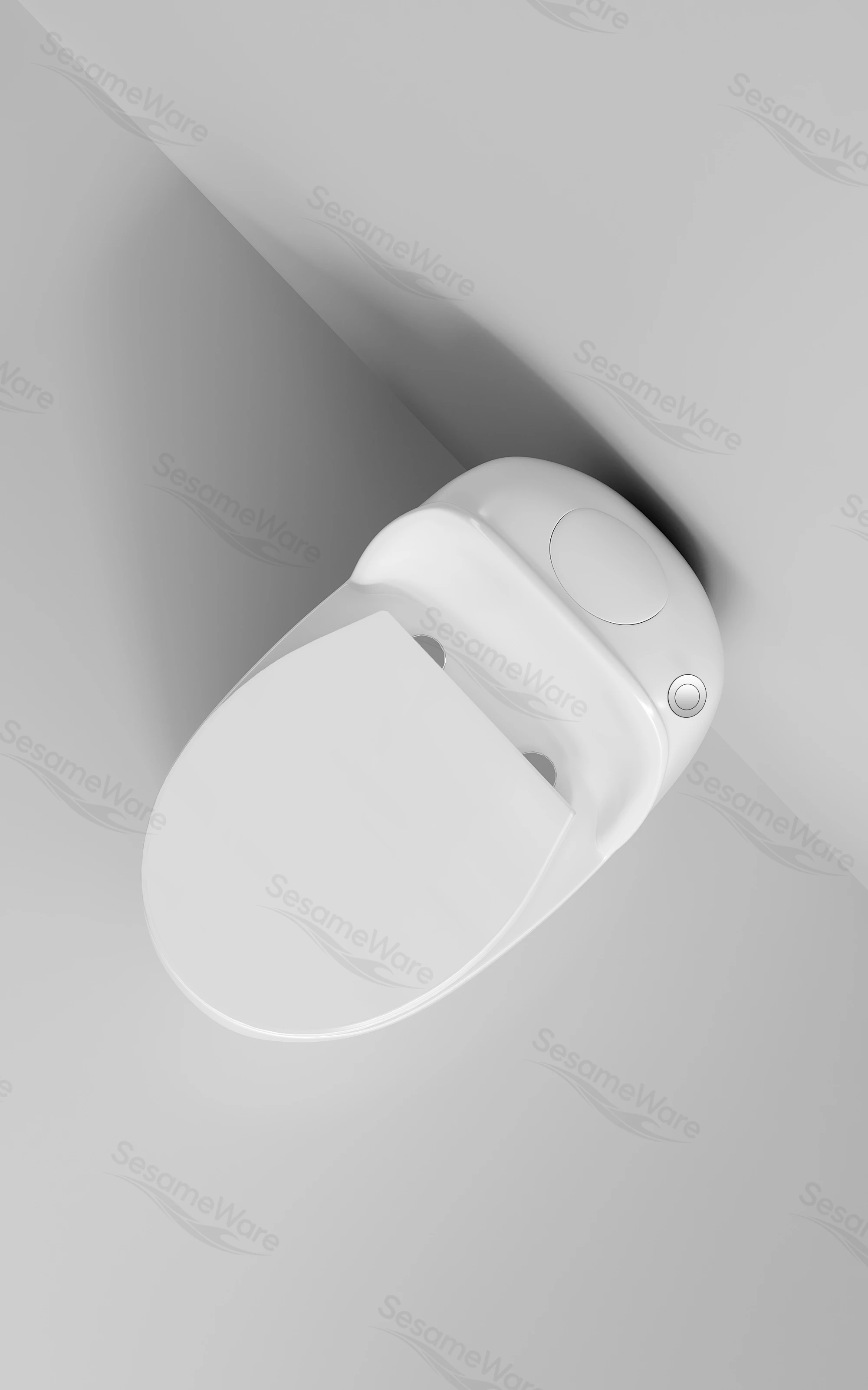 T1020-S siphonic one-piece toilet side view — ceramic toilet factory export