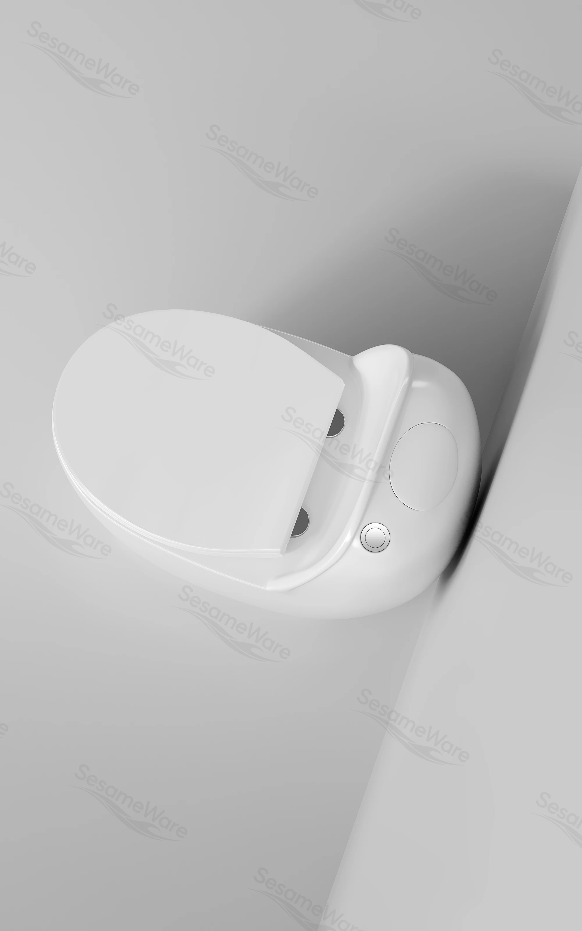 T1020-S siphonic one-piece toilet side view — ceramic toilet factory export