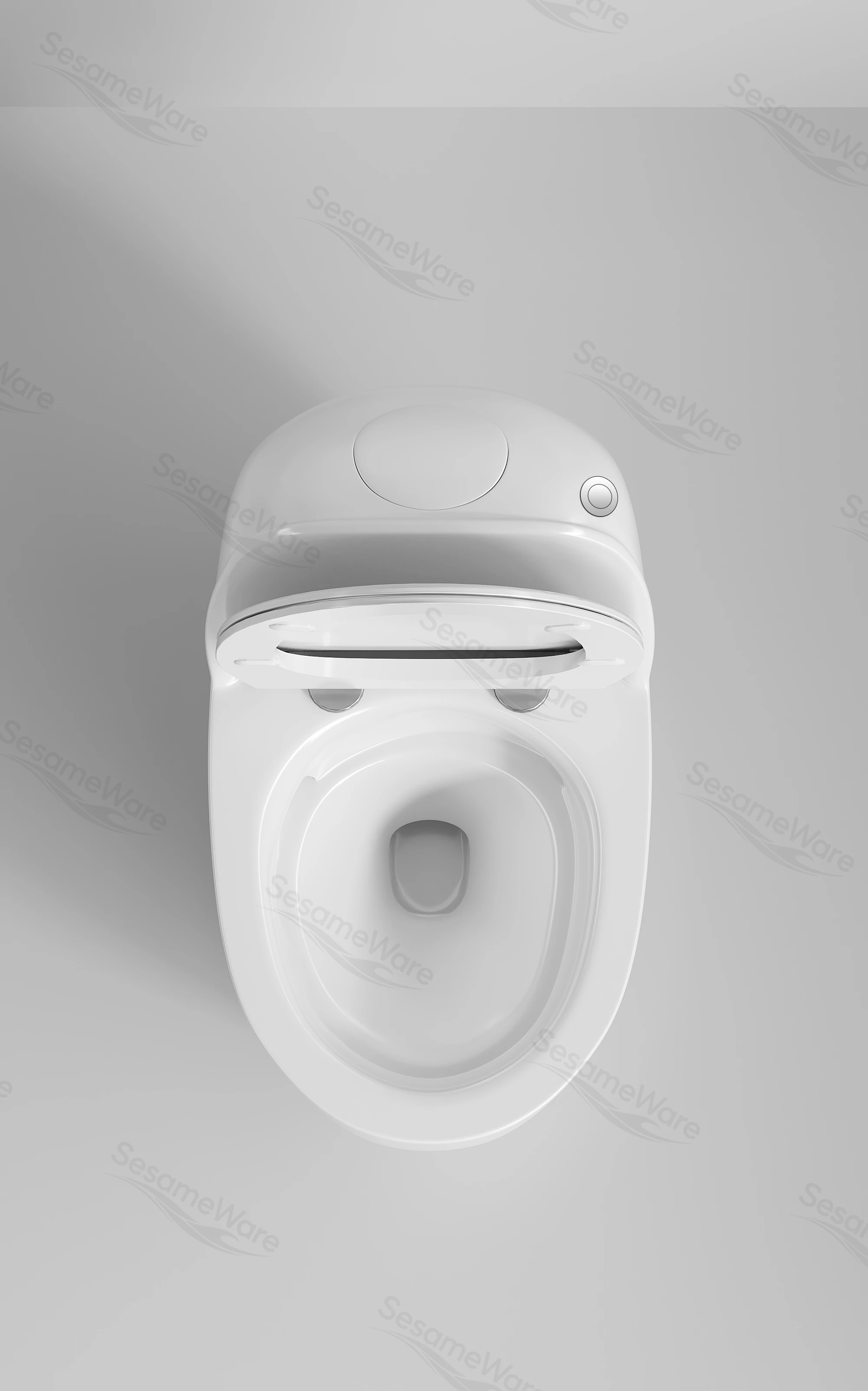 T1020-S siphonic one-piece toilet side view — ceramic toilet factory export