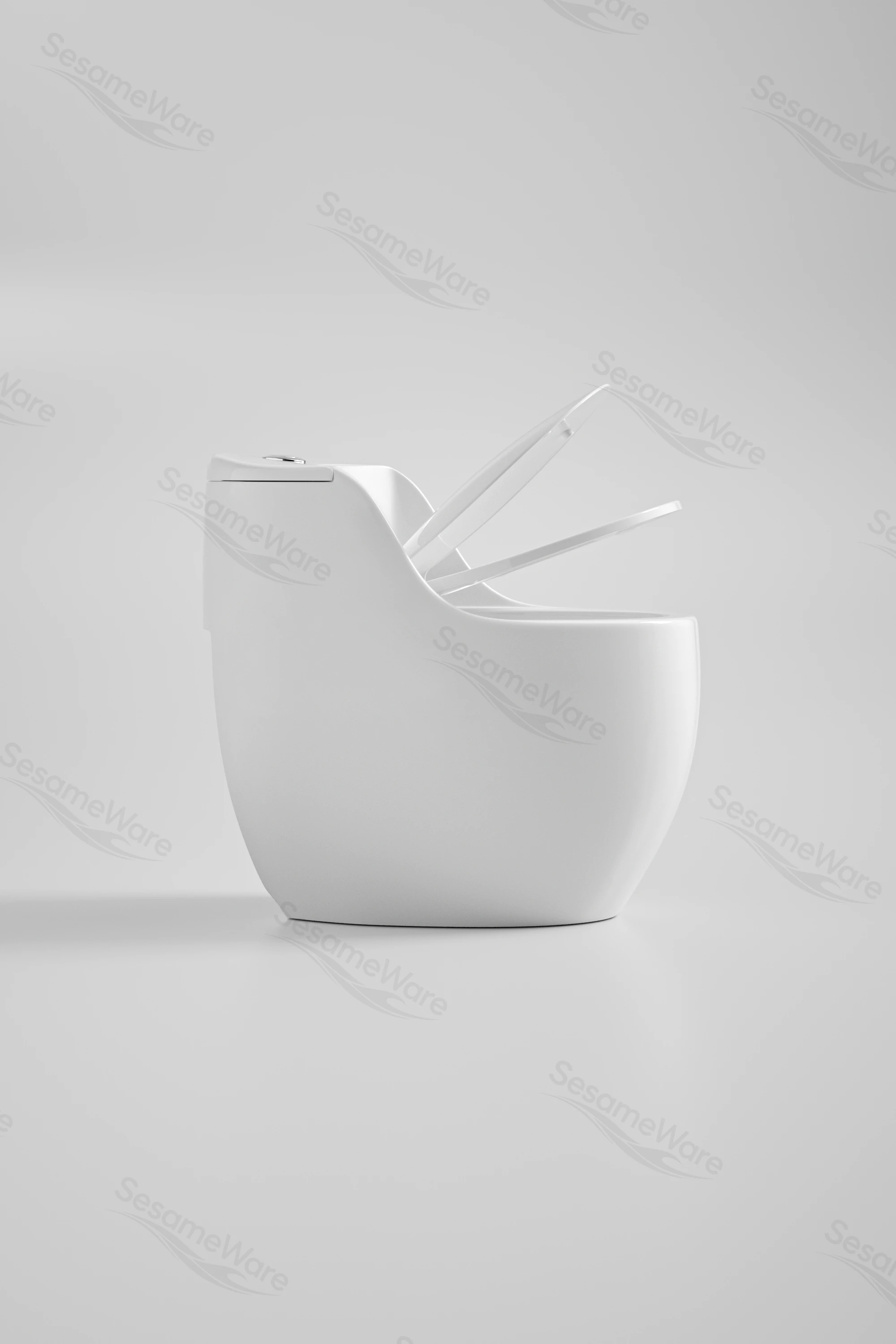 T1061-S siphonic one-piece toilet side view — ceramic toilet factory export