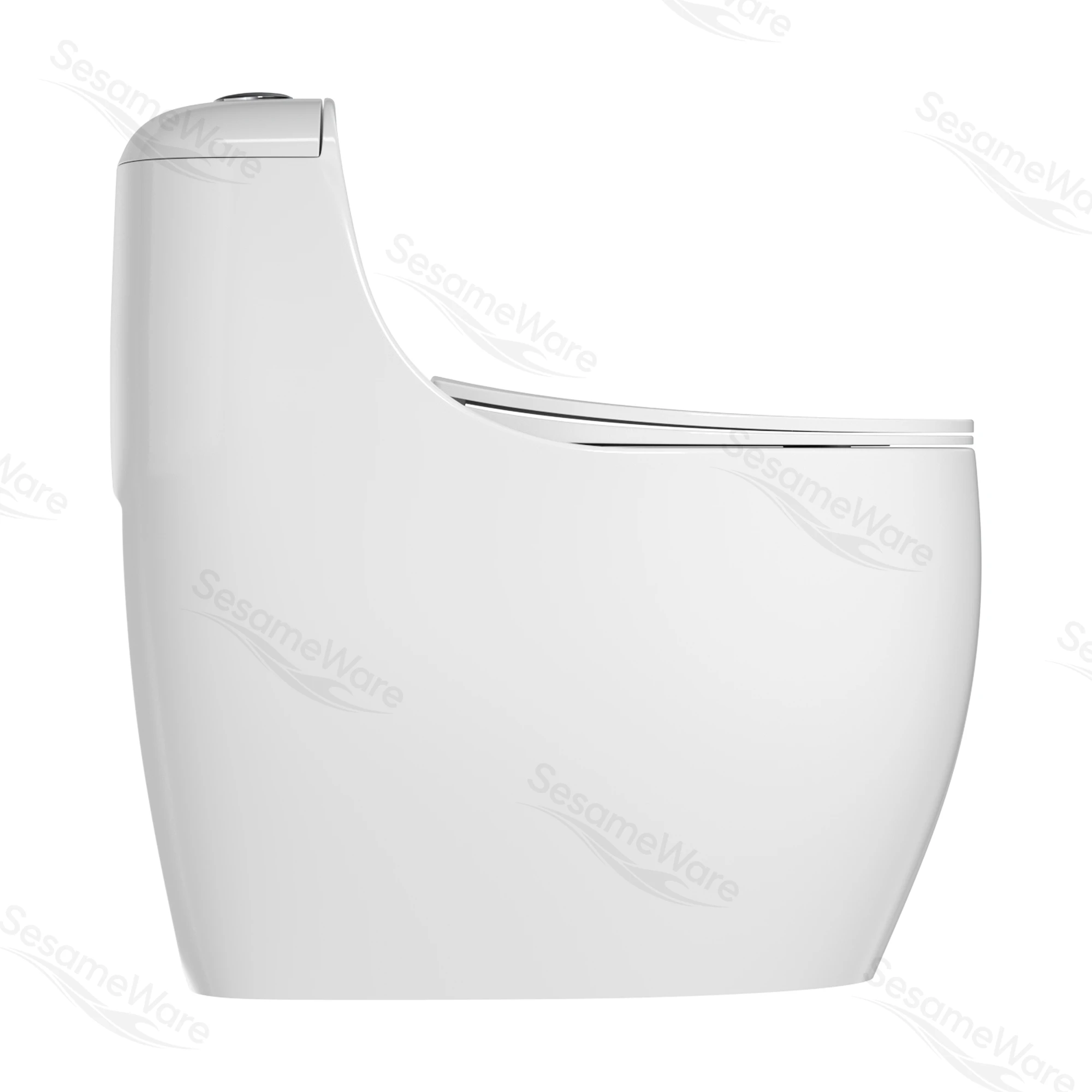 T1063-S siphonic one-piece toilet side view — ceramic toilet factory export