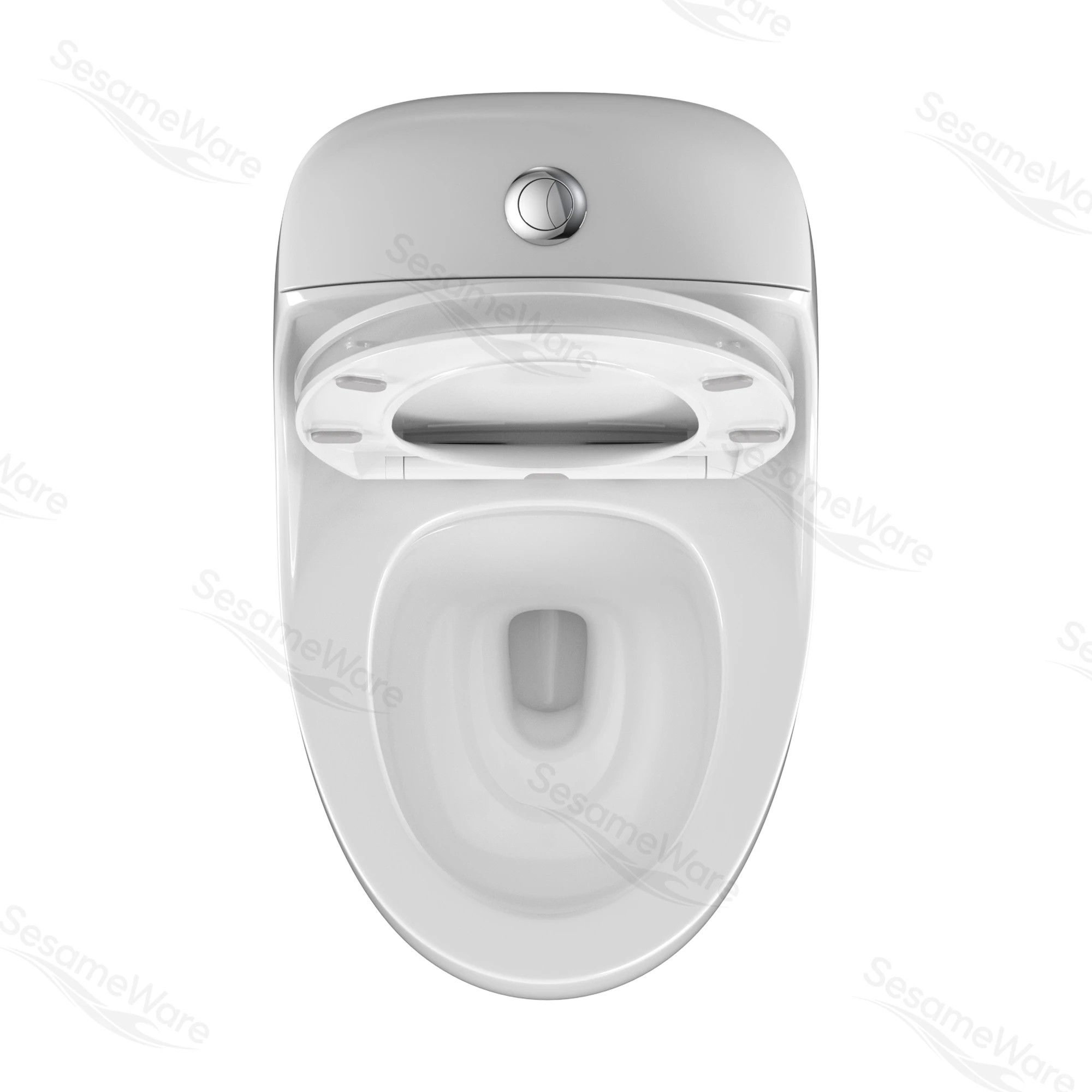 T1063-S siphonic one-piece toilet side view — ceramic toilet factory export
