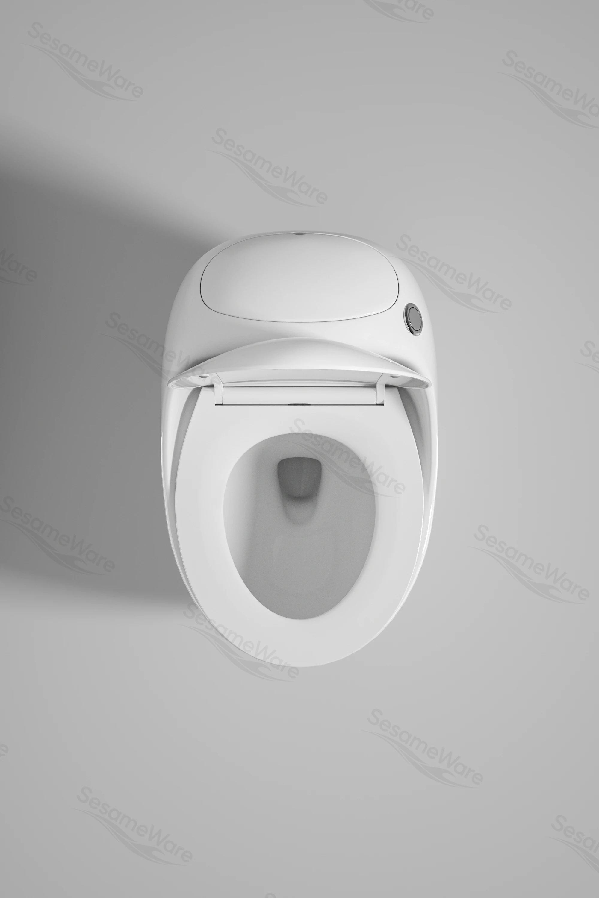 T1064-S siphonic one-piece toilet side view — ceramic toilet factory export