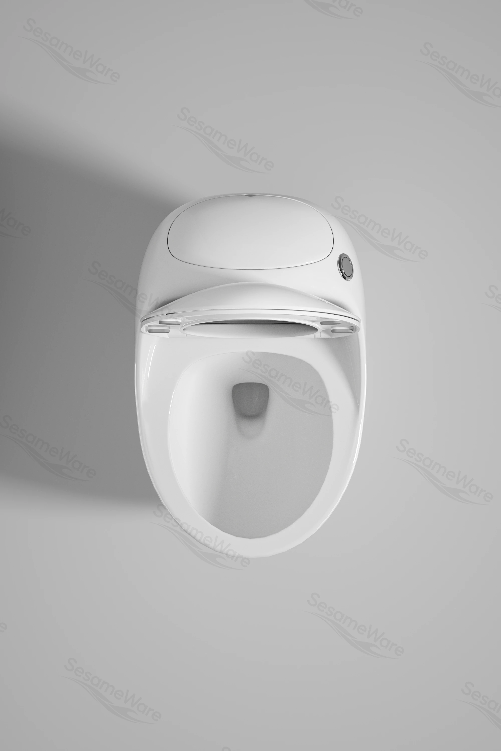 T1064-S siphonic one-piece toilet side view — ceramic toilet factory export
