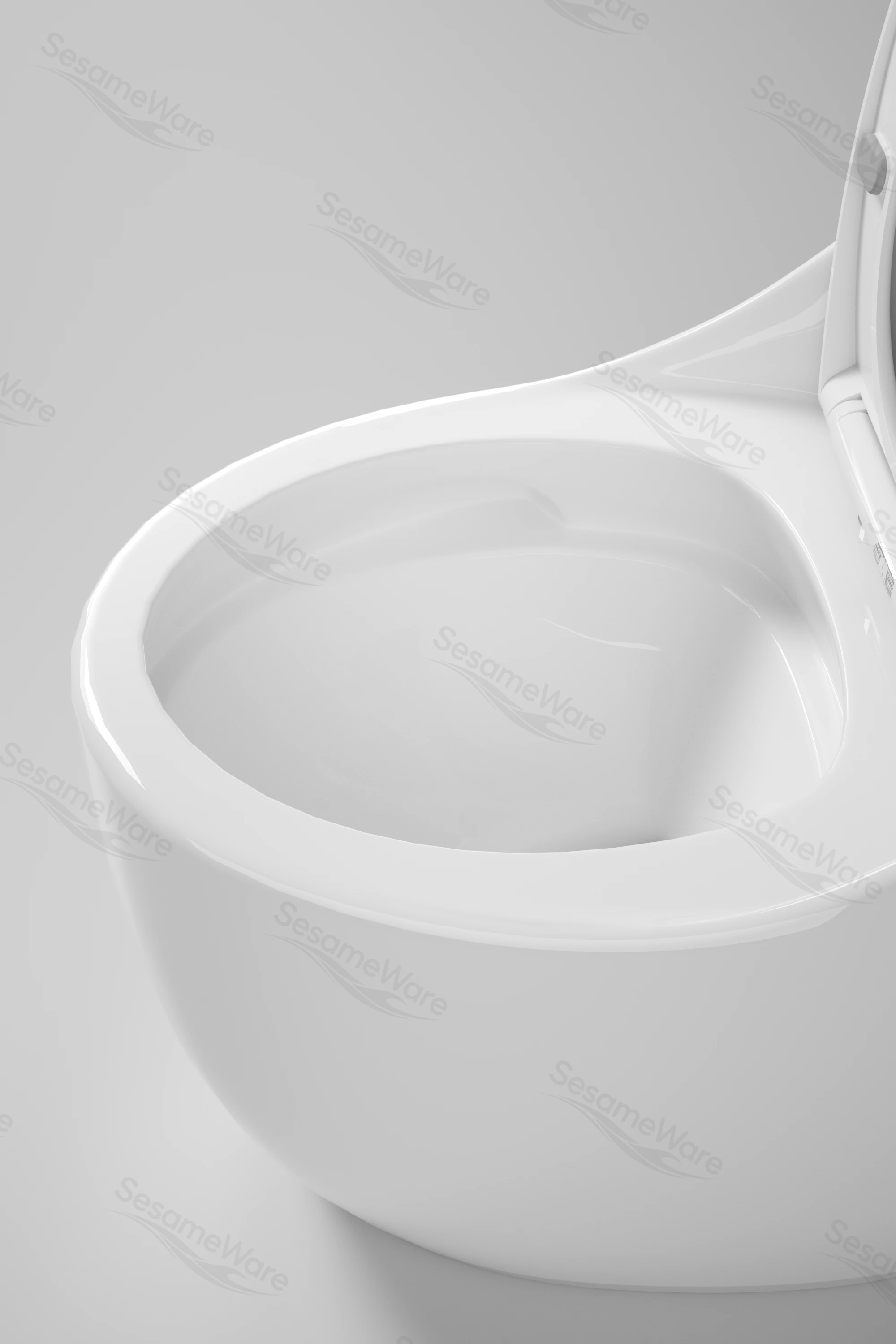 T1064-S siphonic one-piece toilet side view — ceramic toilet factory export