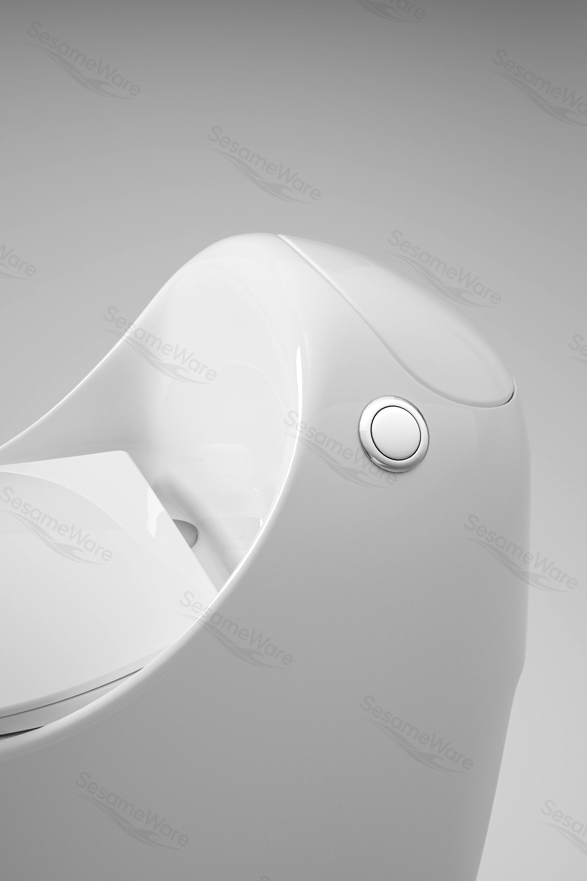 T1064-S siphonic one-piece toilet side view — ceramic toilet factory export