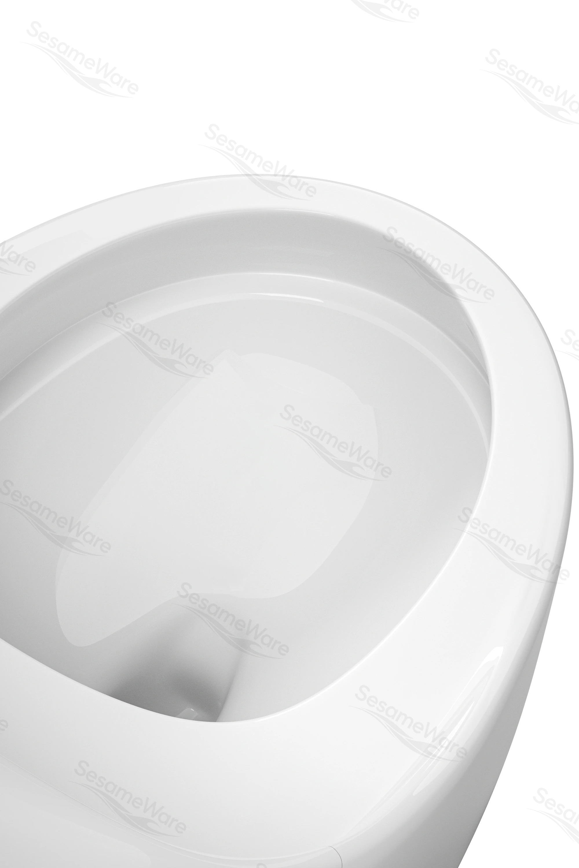 T1064-S siphonic one-piece toilet side view — ceramic toilet factory export