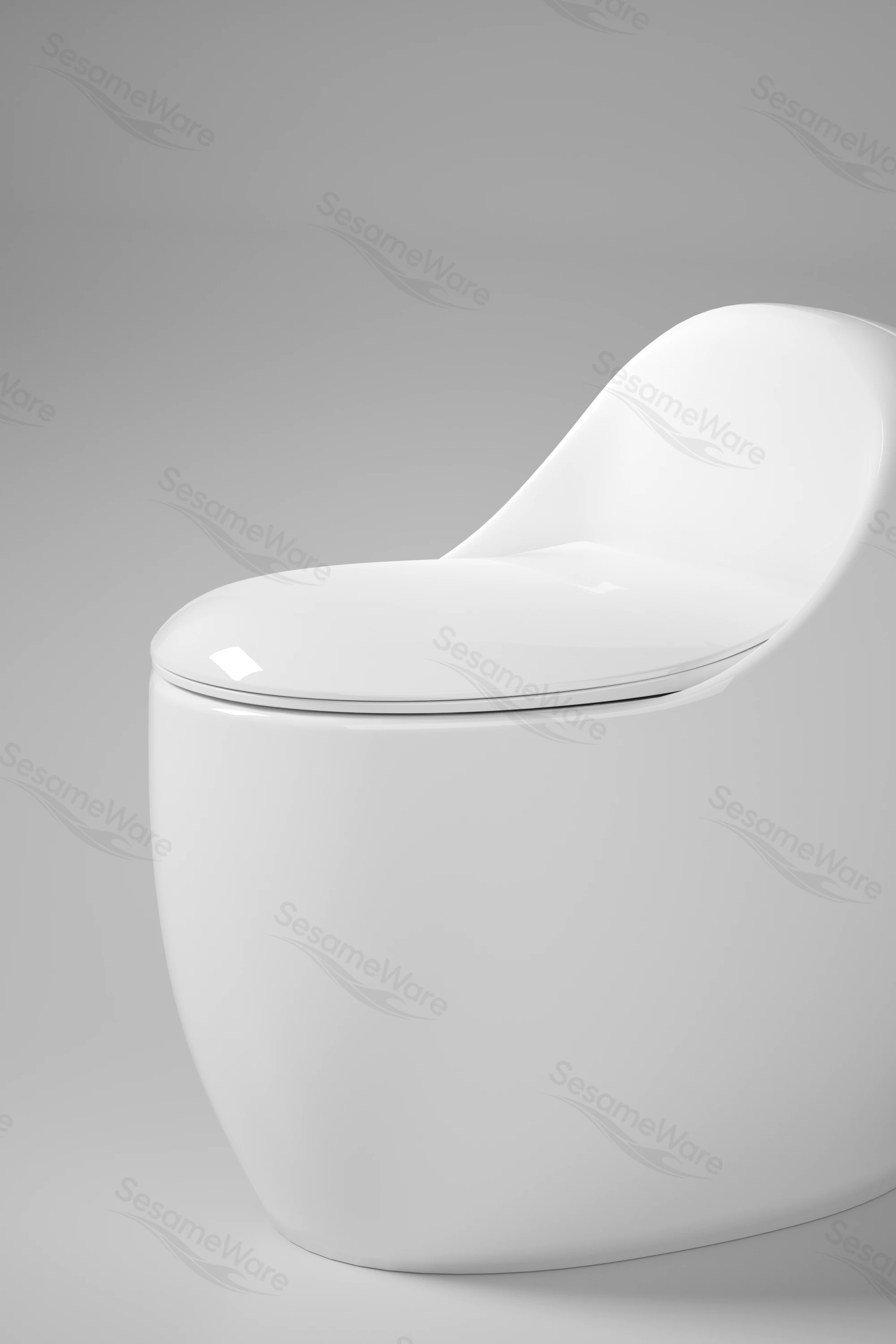 T1064-S siphonic one-piece toilet side view — ceramic toilet factory export