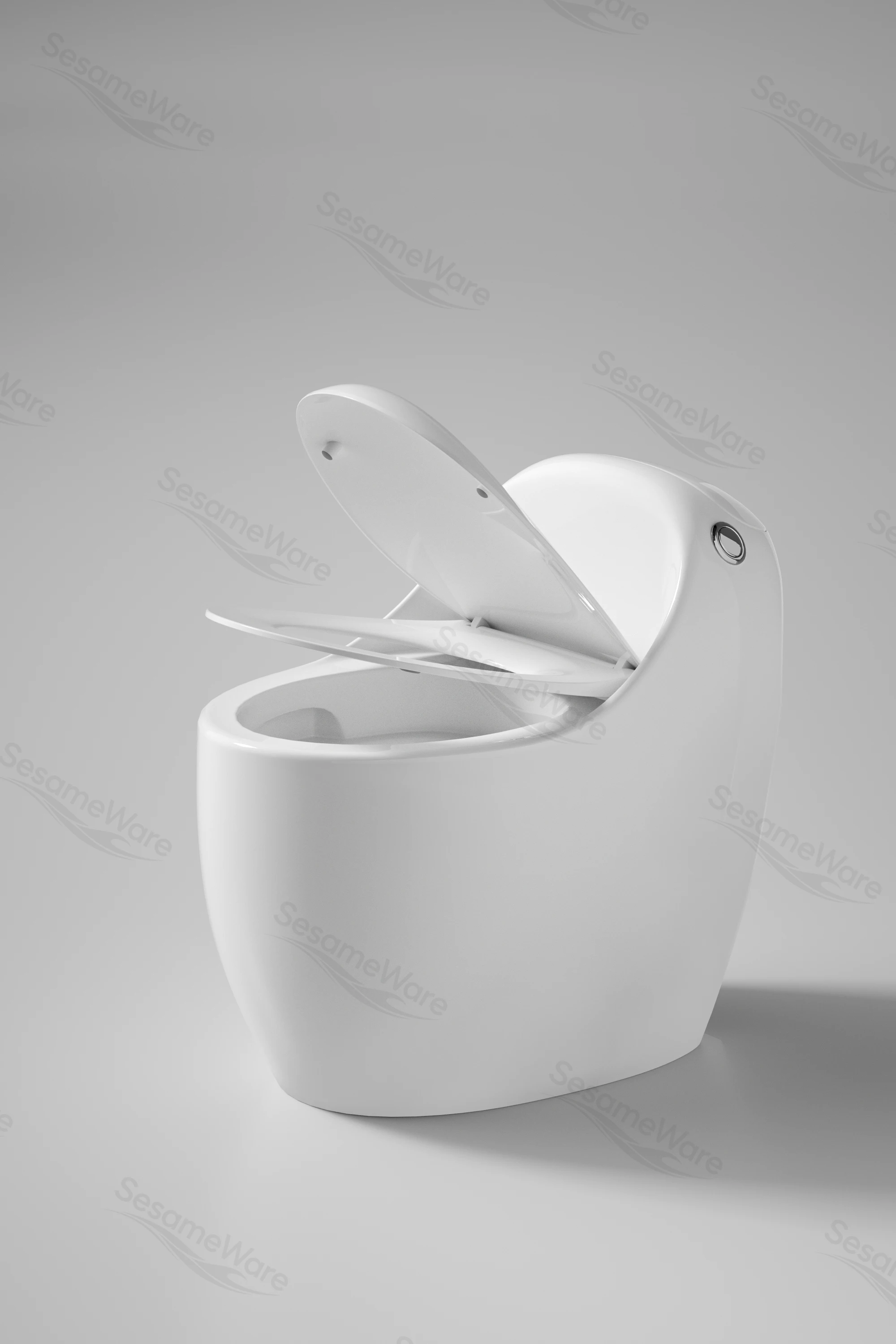 T1064-S siphonic one-piece toilet side view — ceramic toilet factory export