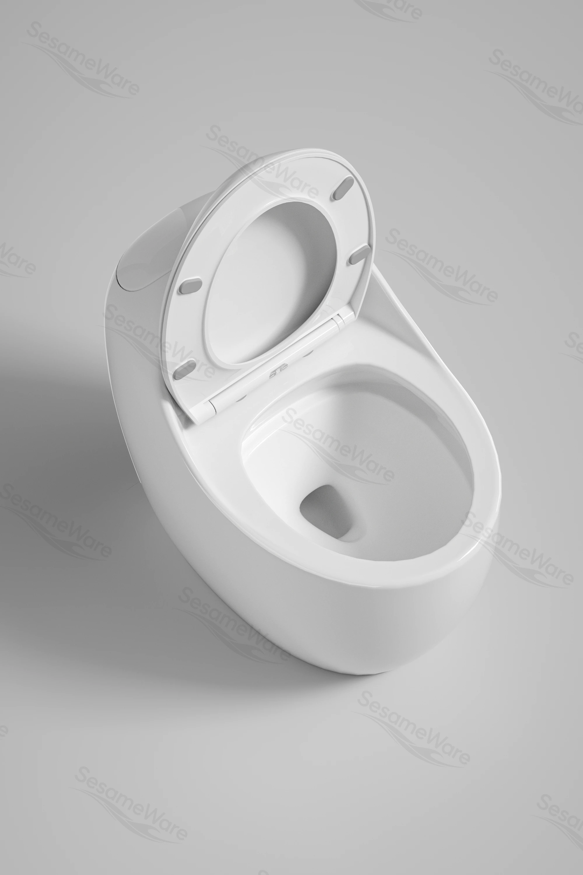T1064-S siphonic one-piece toilet side view — ceramic toilet factory export