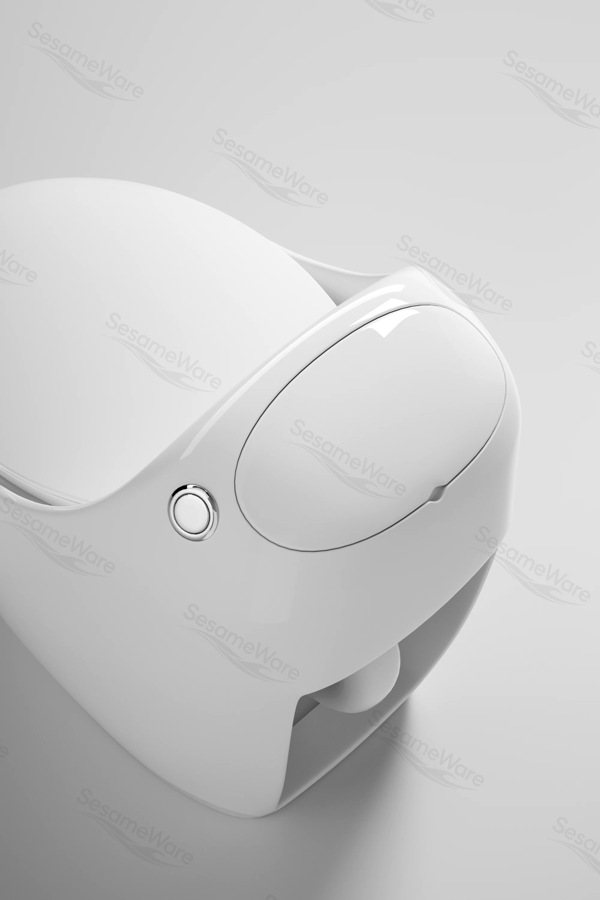 T1064-S siphonic one-piece toilet side view — ceramic toilet factory export