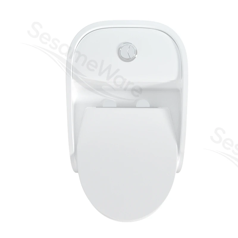 T1095-S siphonic one-piece toilet side view — ceramic toilet factory export