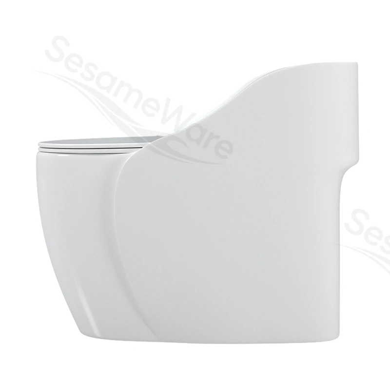 T1095-S siphonic one-piece toilet side view — ceramic toilet factory export