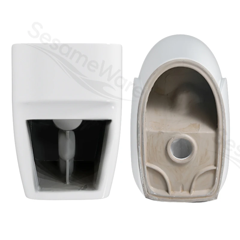 T1095-S siphonic one-piece toilet side view — ceramic toilet factory export