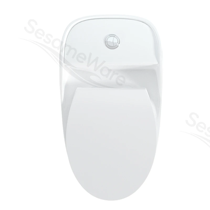 T1096-S siphonic one-piece toilet side view — ceramic toilet factory export