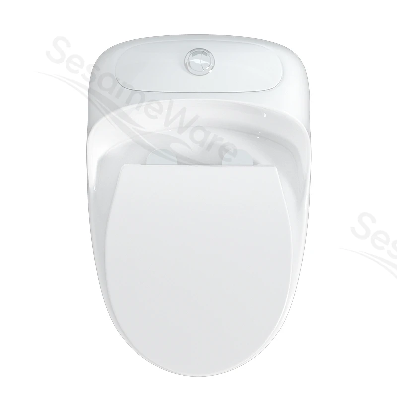 T1097-S siphonic one-piece toilet side view — ceramic toilet factory export