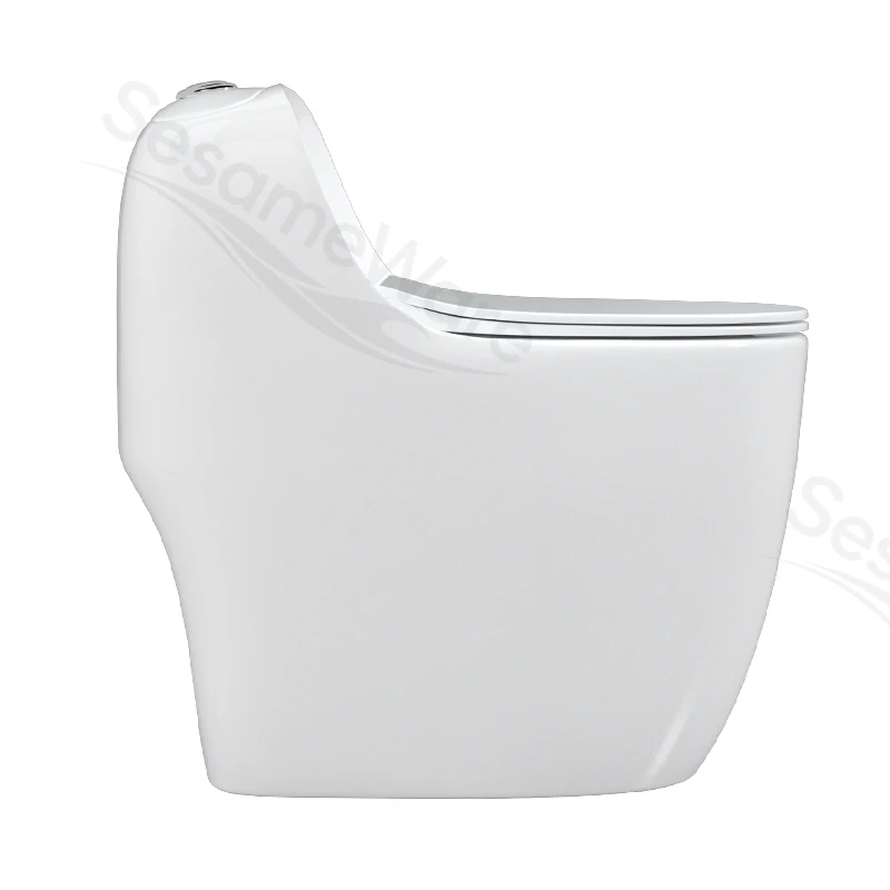 T1097-S siphonic one-piece toilet side view — ceramic toilet factory export