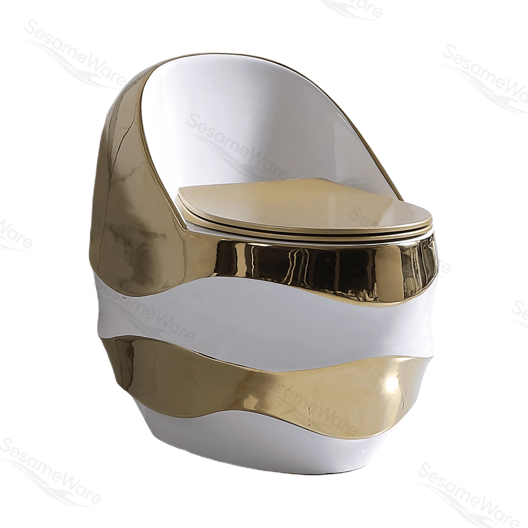 T1098-S siphonic one-piece toilet side view — ceramic toilet factory export