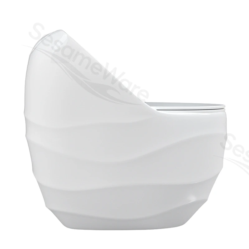 T1098-S siphonic one-piece toilet side view — ceramic toilet factory export