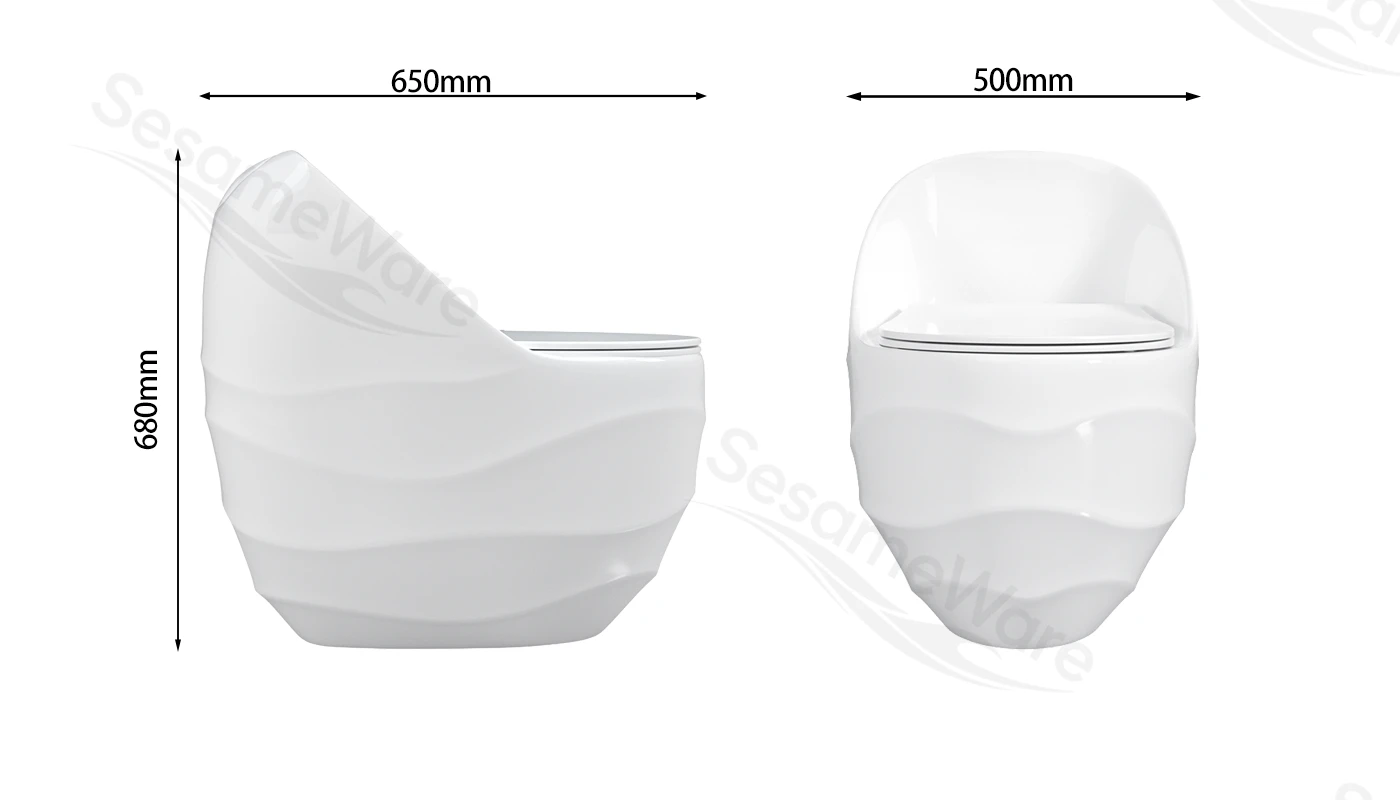 T1098-S siphonic one-piece toilet dimension diagram — Chaozhou Sesame factory