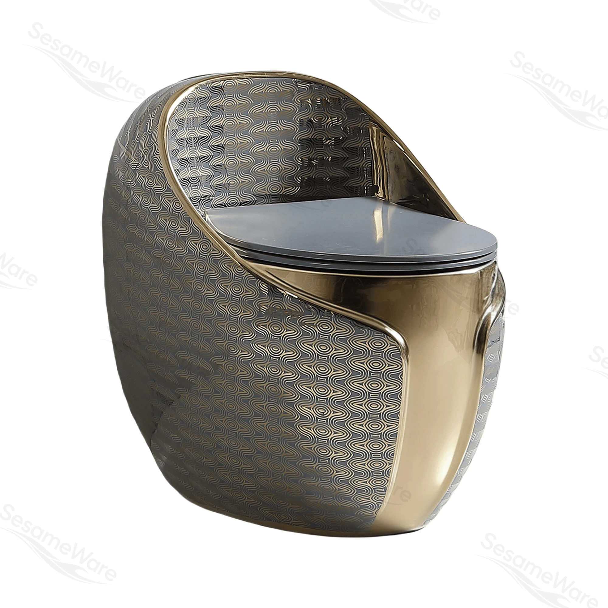 T1099-S siphonic one-piece toilet side view — ceramic toilet factory export