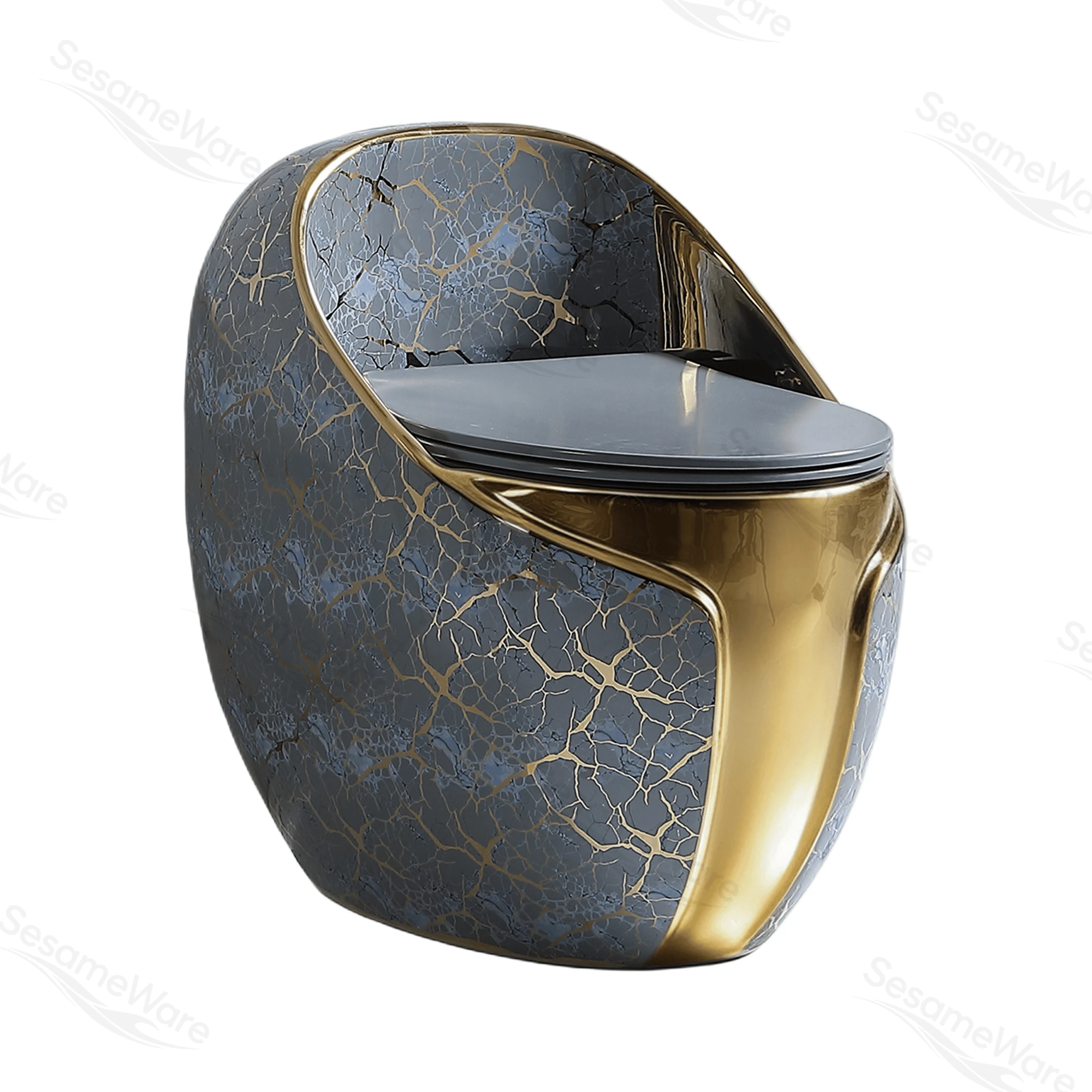 T1099-S siphonic one-piece toilet side view — ceramic toilet factory export