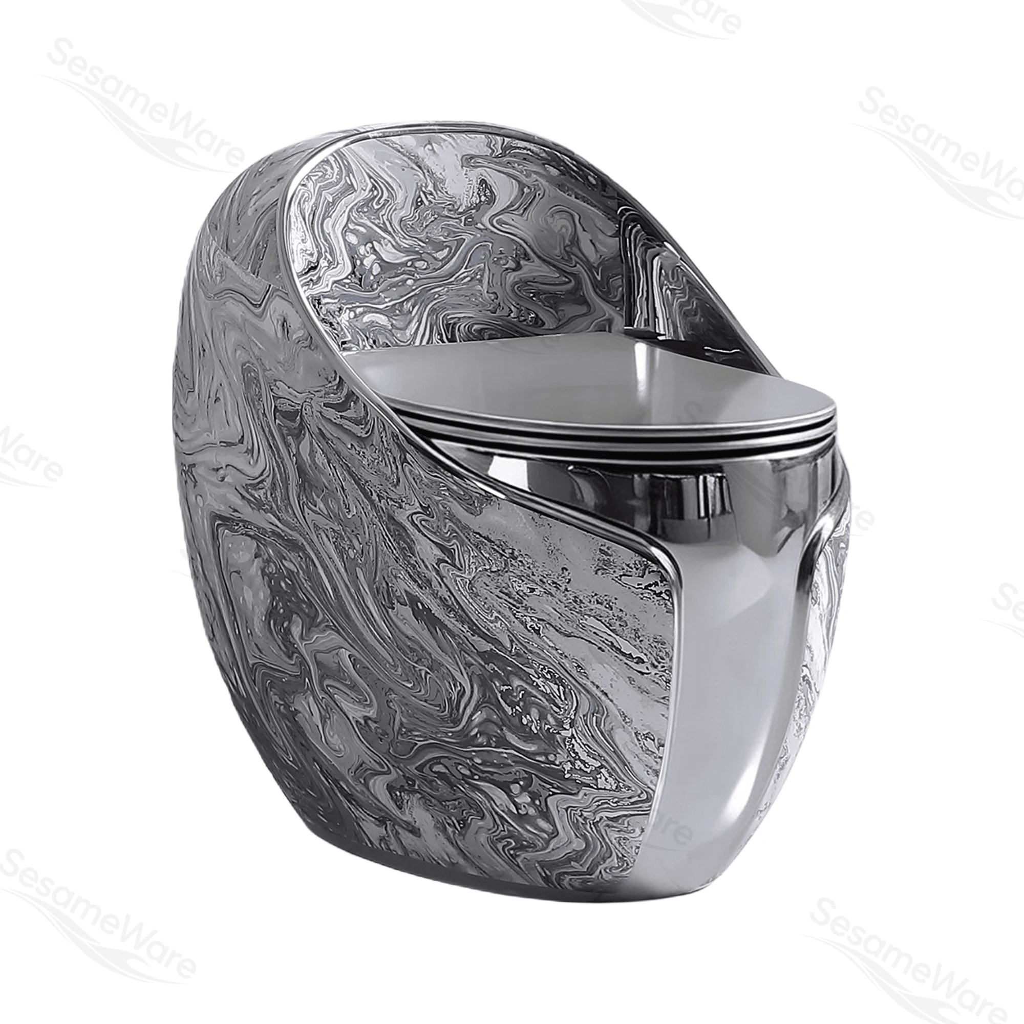 T1099-S siphonic one-piece toilet side view — ceramic toilet factory export