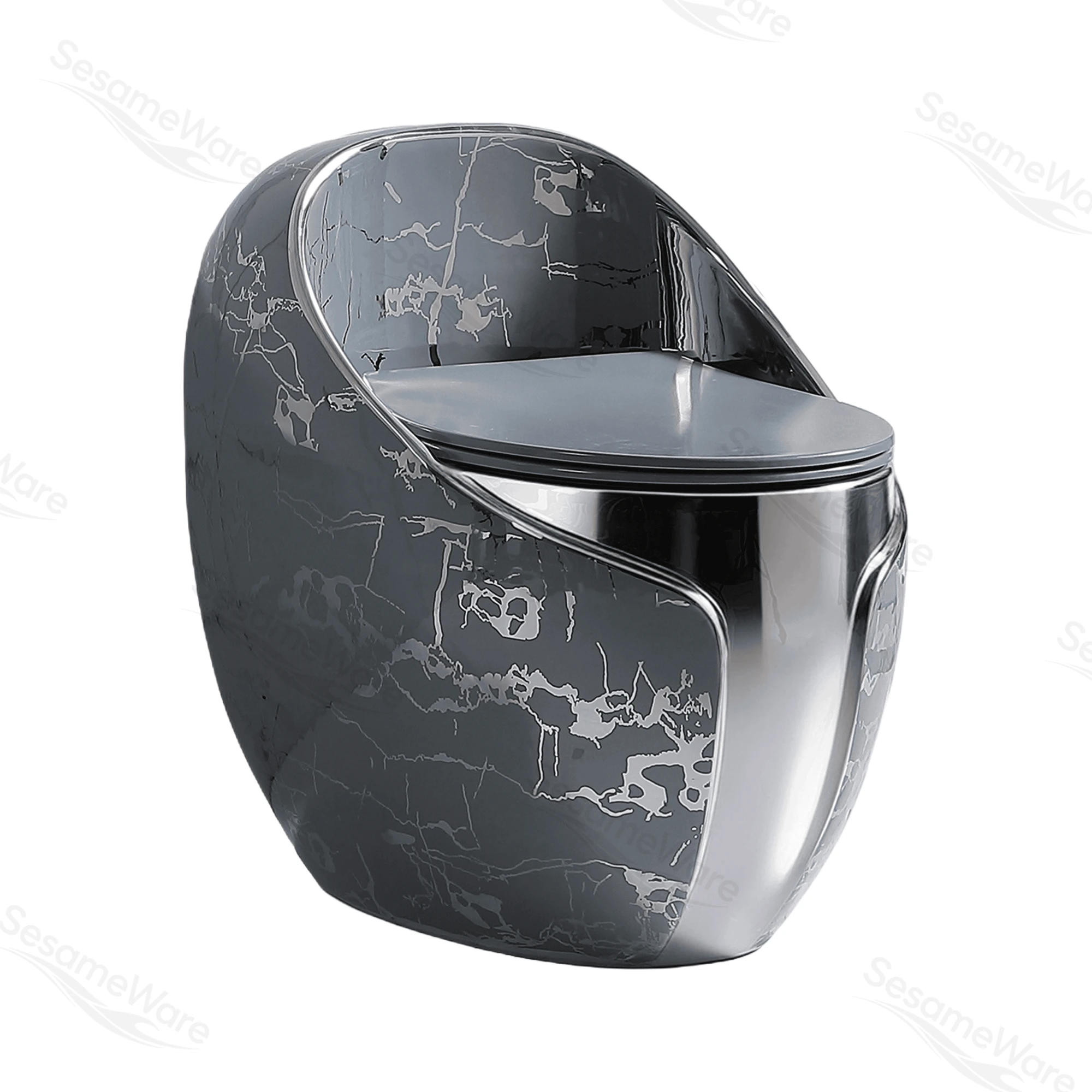 T1099-S siphonic one-piece toilet side view — ceramic toilet factory export