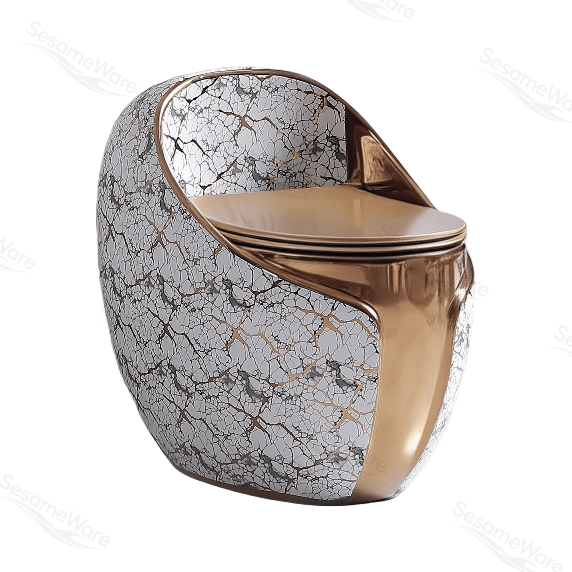 T1099-S siphonic one-piece toilet side view — ceramic toilet factory export