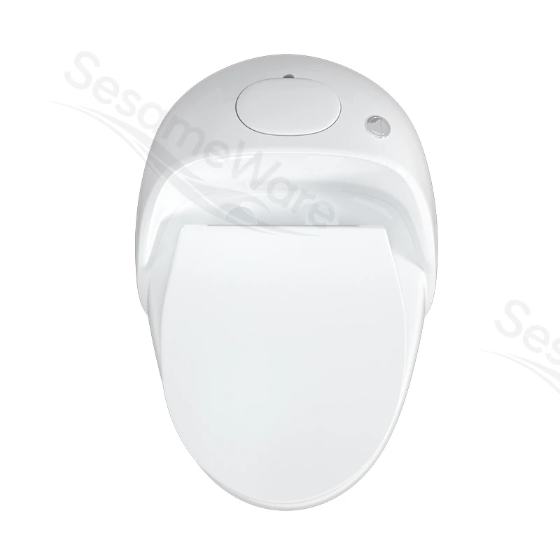 T1100-S siphonic one-piece toilet side view — ceramic toilet factory export