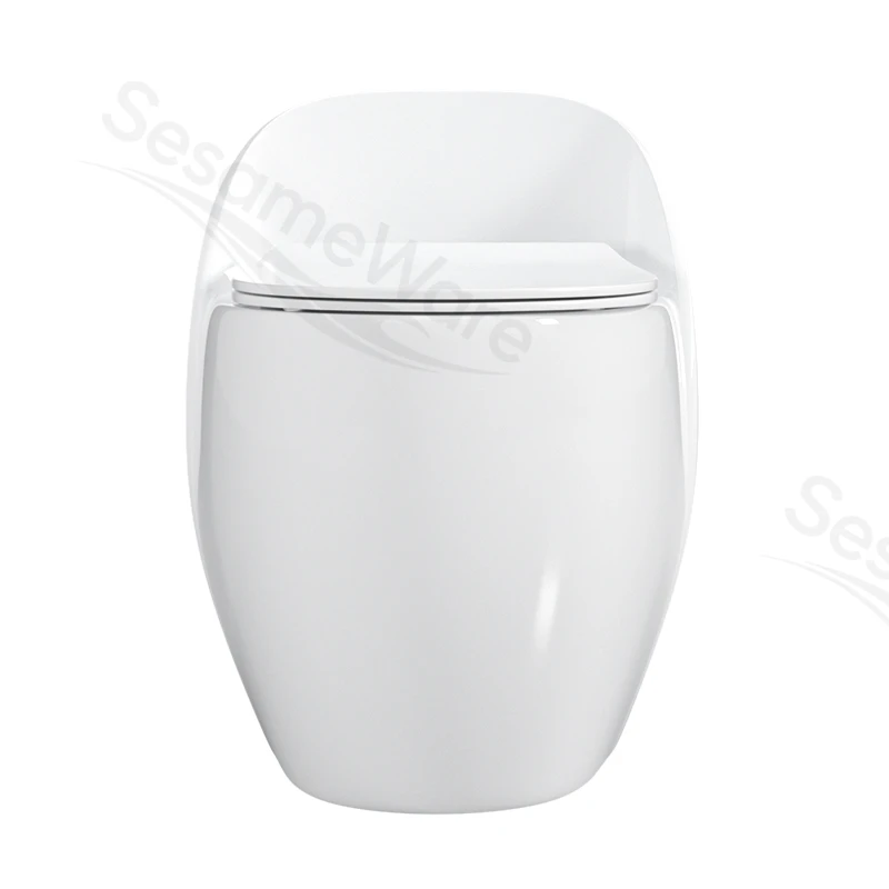 T1100-S siphonic one-piece toilet side view — ceramic toilet factory export