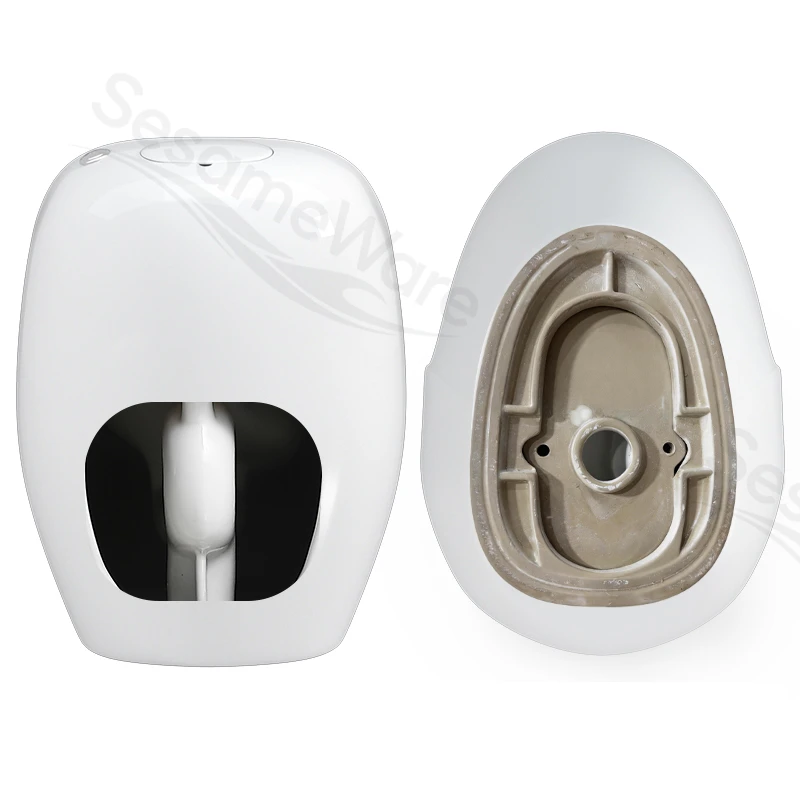 T1100-S siphonic one-piece toilet side view — ceramic toilet factory export