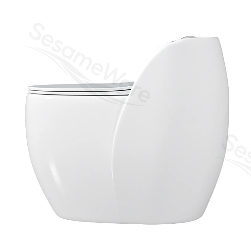 T1101-S siphonic one-piece toilet side view — ceramic toilet factory export