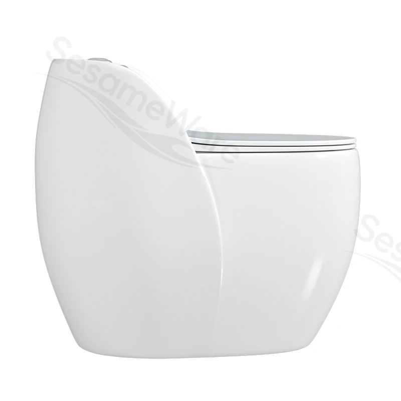 T1101-S siphonic one-piece toilet side view — ceramic toilet factory export