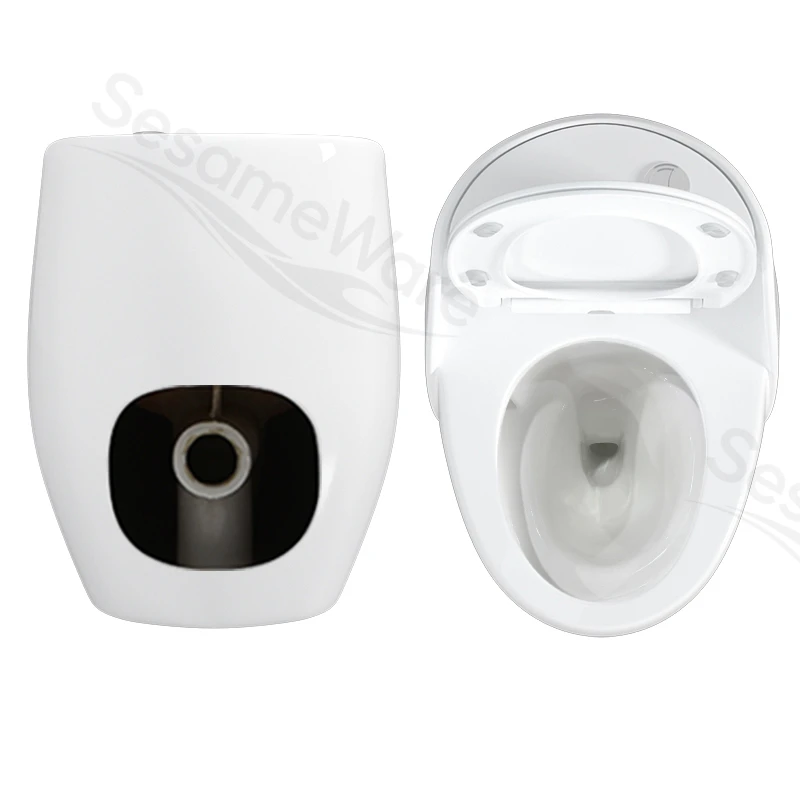 T1101-S siphonic one-piece toilet side view — ceramic toilet factory export